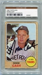 1968 Topps Baseball #256 Norm Cash Autographed HGA Certified