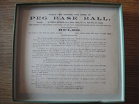 Early 1900's Parker Bros. Peg Base Ball Game Complete 