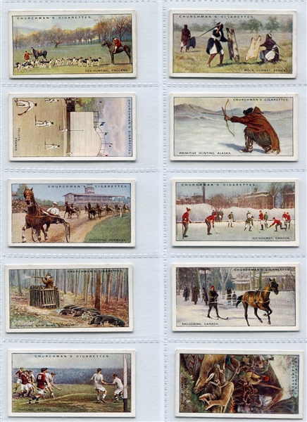 1929 Churchman Sports & Games Complete Set of 25 With a Partial Set of 22 EXMT