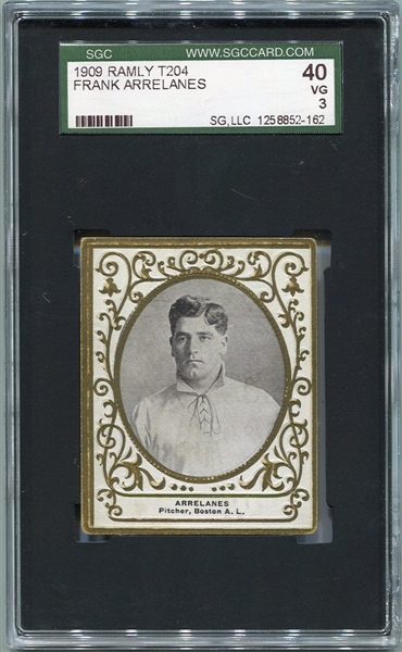 T204 Frank Arrelanes Boston Red Sox SGC 40