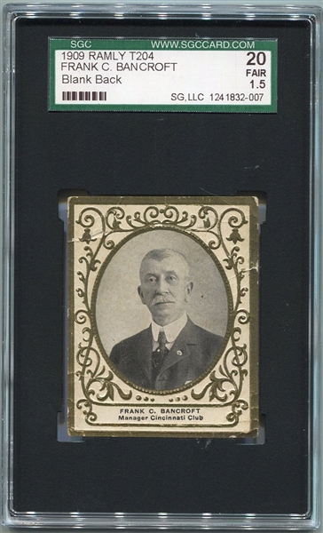 T204 Frank Bancroft Blank Back SGC 20