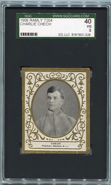 T204 Charlie Chech Boston Red Sox SGC 40