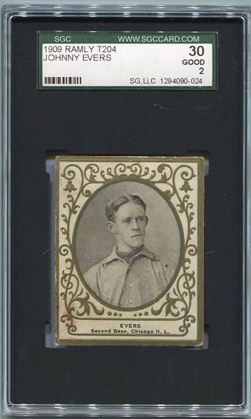 T204 Johnny Evers Chicago Cubs SGC 30