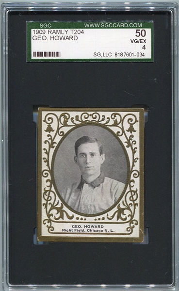 T204 George Howard Chicago Cubs SGC 50