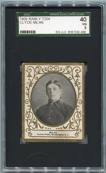 T204 Clyde Milan Washington SGC 40
