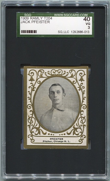 T204 Jack Pfeister Chicago Cubs SGC 40