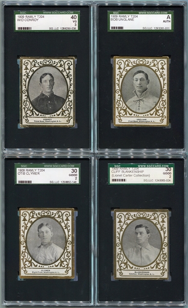 T204 Ramly Lot of 5 Different Washington Senators All SGC Graded