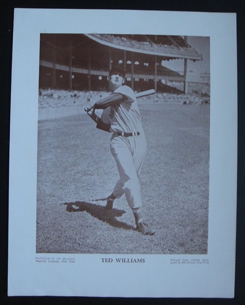 1939 Baseball Magazine Ted Williams Premium