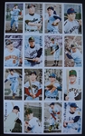 1960's Japanese Baseball Cards 2 Uncut 16 Card sheets