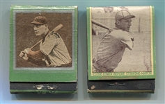 1934 & 1936 Diamond Matchbook Lot of 2 Complete Chuck Klein and Joe Medwick