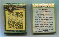 1934 & 1936 Diamond Matchbook Lot of 2 Complete Chuck Klein and Joe Medwick