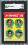 1963 Topps #496  Rookie Stars Dalkowski, Newman, Bouldin & Smith SGC 86