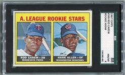 1967 Topps #569 Rod Carew Rookie card SGC 88!