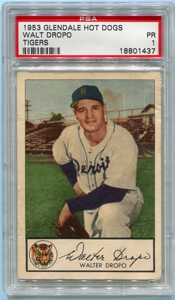 1953 Glendale Hot Dogs Walt Dropo PSA 1