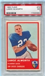 1963 Fleer Football #72 Lance Alworth Rookie Card PSA 7