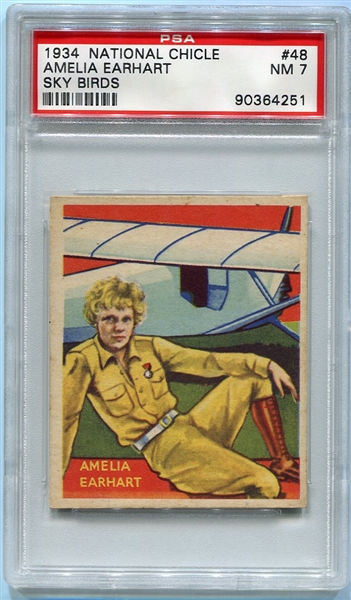 R136 National Chicle Sky Birds #48 Amelia Earhart PSA 7