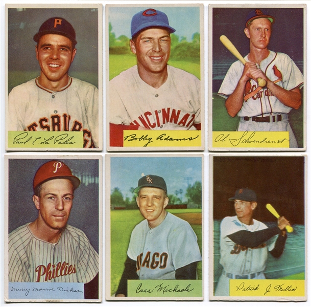 1954 Bowman Baseball Lot of 10 Different EX+/-