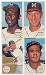 1964 Topps Giants Lot of 4 HOFers Aaron, Aparicio, Spahn and Torre