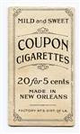 T213-2 Coupon Cigarettes Frank Chance Portrait New York 