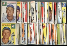 1954 Topps Baseball Lot of 107 Different