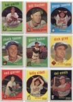 1959 Topps Baseball Partial Set of 197 Mostly Different W/HOFers
