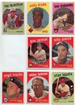 1959 Topps Baseball Partial Set of 197 Mostly Different W/HOFers