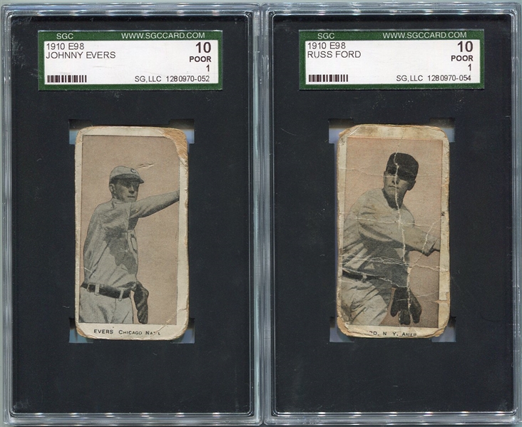 E98 Pair of SGC Graded 10s Evers & Ford
