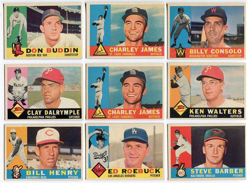 1960 Topps Baseball High Number Lot of 26 EX to Nrmt