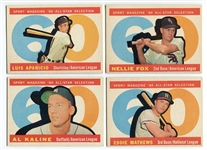 1960 Topps Baseball Lot of 4 Different High Number All Stars EXMT+/-