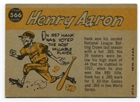 1960 Topps #566 Hank Aaron All-Star Exmt/Nrmt