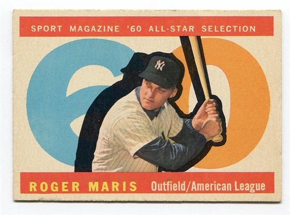 1960 Topps #565 Roger Maris All-Star Exmt Centered