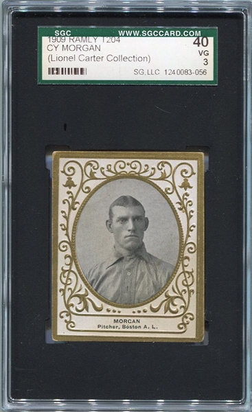 T204 Cy Morgan Boston SGC 40 Lionel Carter Collection