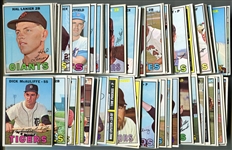 1967 Topps Baseball Lot of 240 Different Mostly Exmt to Nrmt