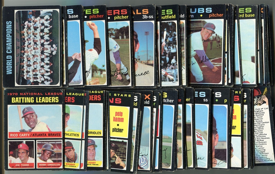 1971 Topps Baseball Partial Set of 453 Different