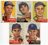 1953 Topps Baseball Lot of 5 Different