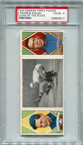 T202 Payne/Walsh "Close at the Plate" PSA 4