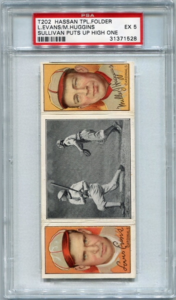 T202 Huggins/Evans "Sullivan Puts Up a High One"  PSA 5