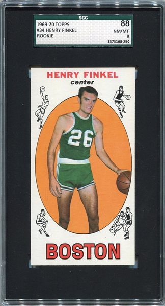 1969-70 Topps Basketball #34 Henry Finkel SGC 88