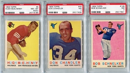 1959 Topps Football Lot of Three PSA Graded 