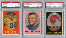 1958 Topps Football Lot of 7 PSA Graded Including HOFers