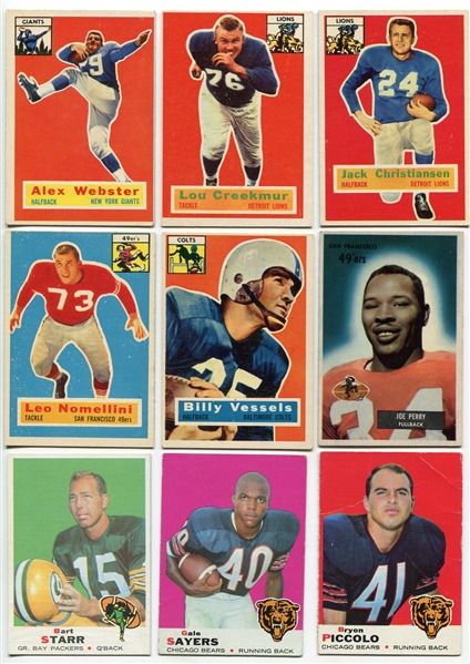 Topps & Bowman Football Card Lot 1954-1972 Twenty Different Mostly HOFers