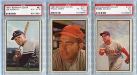 1953 Bowman Color Baseball Lot of 6 PSA Graded Most are High-numbers