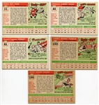 1955 Topps Baseball Lot of 5 Different W/High-numbers