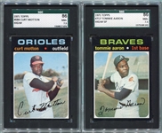 1971 Topps Lot of 2 High-number's Both SGC 86
