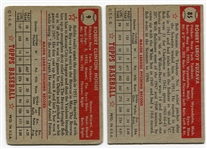 1952 Topps #9 Bobby Hogue & #85 Bob Kuzava