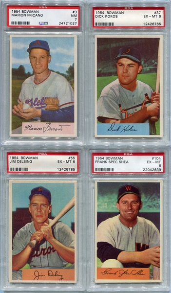 1954 Bowman Lot of 11 All PSA Graded