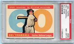 1960 Topps #568 Del Crandall All-Star PSA 8