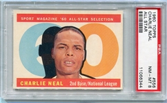 1960 Topps #556 Charlie Neal All-Star PSA 8