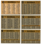 1960 Topps Team Card Lot of 6 Different With High Numbers