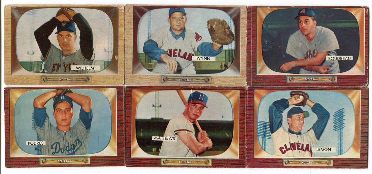 1955 Bowman Lot of 6 HOFers/Stars